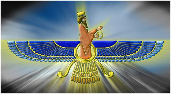 Faravahar Embleem Kleur