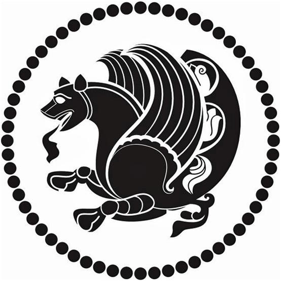 Simorq - Perzisch feniks embleem van Iraanse banier 