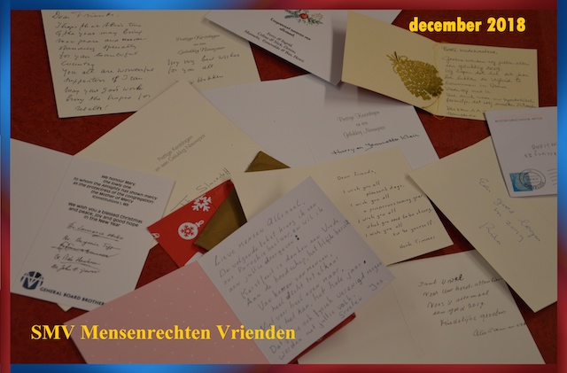 Bedankt voor de mooie kaarten en lieve woorden