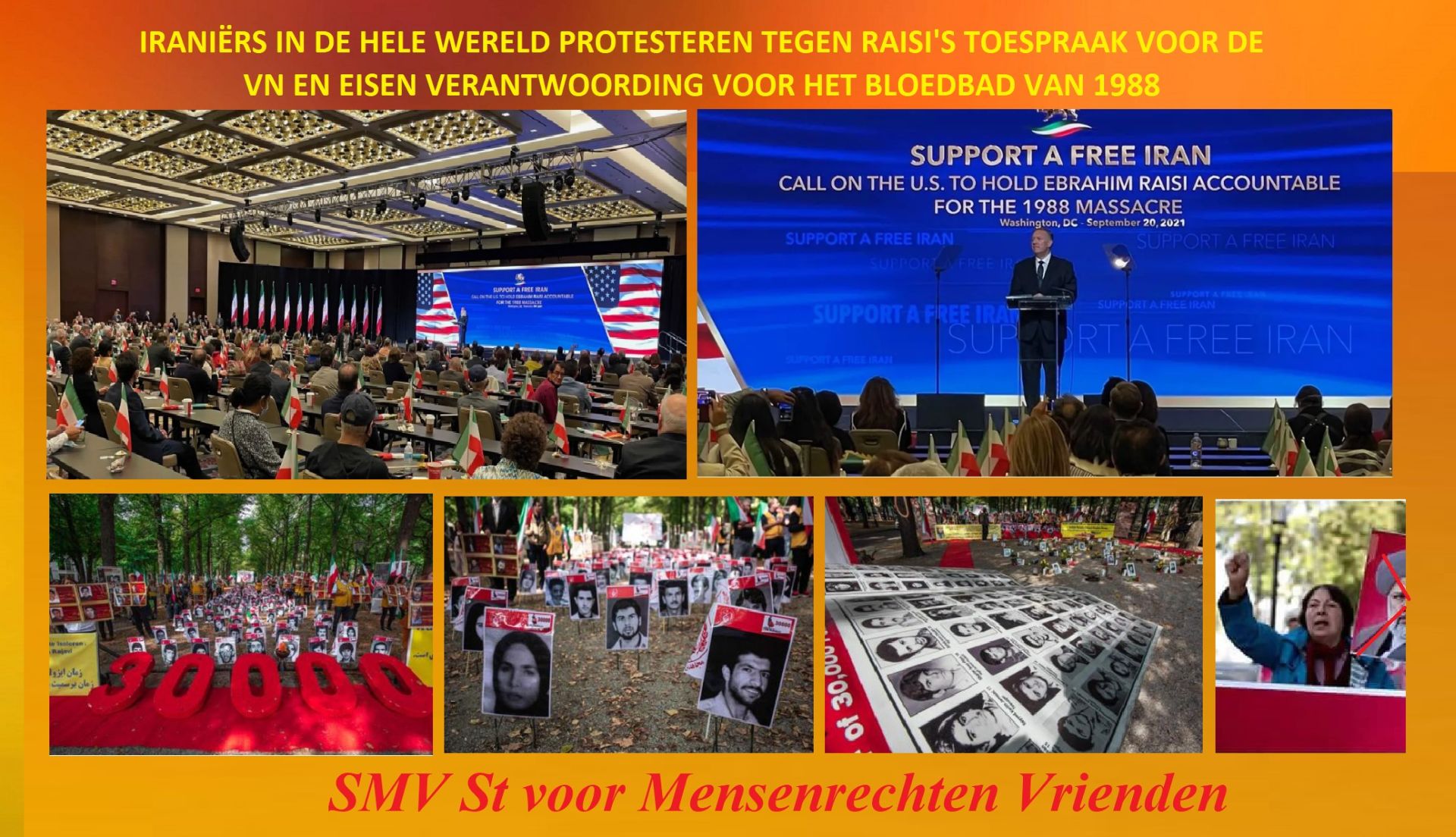 Iraniers in de hele werel protesteren